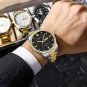 Gold_Men Watch Moissanite Diamond Golden Dial Watches with Stainless Steel Band with Luminous