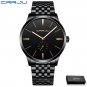 Black Rose box_Men Watch Luxury Stainless Steel Quartz Wristwatch Casual Sport Waterproof Clock
