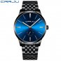 Black Silver box_Men Watch Luxury Stainless Steel Quartz Wristwatch Casual Sport Waterproof Clock