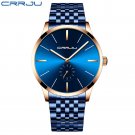 Blue Rose Blue_Men Watch Luxury Stainless Steel Quartz Wristwatch Casual Sport Waterproof Clock