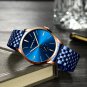Gold White_Men Watch Luxury Stainless Steel Quartz Wristwatch Casual Sport Waterproof Clock