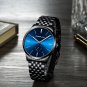 Silver Black_Men Watch Luxury Stainless Steel Quartz Wristwatch Casual Sport Waterproof Clock