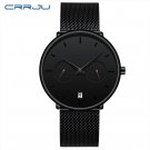 black_Mens Watches  Full Steel Casual Waterproof Watch for Man Sport Quartz Men's Dress Calendar
