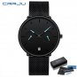 black blue BOX_Mens Watches  Full Steel Casual Waterproof Watch for Man Sport Quartz Men's Dress Cal