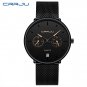 yellow_Mens Watches  Full Steel Casual Waterproof Watch for Man Sport Quartz Men's Dress Calendar
