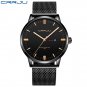 black rose_Men Watch Thin Quartz Waterproof Wristwatch Classic Business Casual Clock with Date Displ