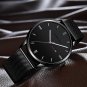 silver black-BOX_Men Watch Thin Quartz Waterproof Wristwatch Classic Business Casual Clock with Date