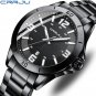 BBRG_Mens Watches Luxury Stainless Steel Band Business Quartz Wristwatches Luminous Hands Clock