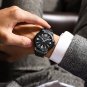 SBE-BOX_Mens Watches Luxury Stainless Steel Band Business Quartz Wristwatches Luminous Hands Clock