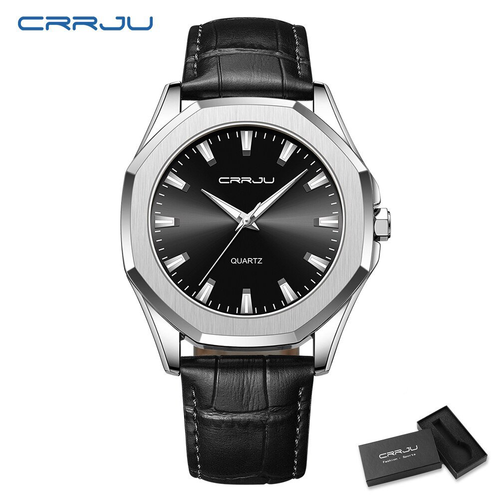 Black box_Men Watch Unique Quartz Wrist Watches for Men with Luminous Hands