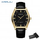 Black gold box_Mens Watches Japan Quartz Slim Mesh Steel Leather Band Waterproof