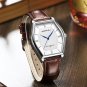Brown_Mens Watches Japan Quartz Slim Mesh Steel Leather Band Waterproof