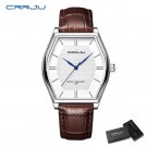 Brown box_Mens Watches Japan Quartz Slim Mesh Steel Leather Band Waterproof