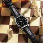 Brown gold box_Mens Watches Japan Quartz Slim Mesh Steel Leather Band Waterproof