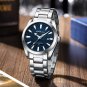 Black box_Men's Watches  Luxury Stainless Steel Band Quartz with Auto Date Luminous Dial
