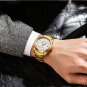 Gold box_Men's Watches Luxury Stainless Steel Band Quartz with Auto Date Luminous Dial
