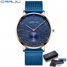 BE RS blue BOX_Watch  Luxury Watch Men Stainless Steel Business Clock Waterproof Watches Mens Luxury
