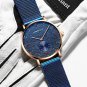 Black Blue_Watch  Luxury Watch Men Stainless Steel Business Clock Waterproof Watches Mens Luxury Spo