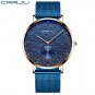 Blue Rose Blue_Watch  Luxury Watch Men Stainless Steel Business Clock Waterproof Watches Mens Luxury