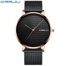 Black Rose Black_Men Watch Luxury Quartz Ultra-thin Mesh Strap Casual Silple Waterproof Wristwatch
