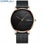 Black Rose Black_Men Watch Luxury Quartz Ultra-thin Mesh Strap Casual Silple Waterproof Wristwatch