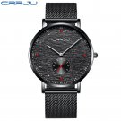 Black_Mens Watches  Luxury Sports Quartz Clock Male WristWatch Waterproof