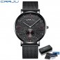 Black BOX_Mens Watches  Luxury Sports Quartz Clock Male WristWatch Waterproof