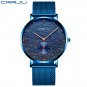 Blue_Mens Watches  Luxury Sports Quartz Clock Male WristWatch Waterproof
