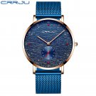 Blue Rose Blue_Mens Watches  Luxury Sports Quartz Clock Male WristWatch Waterproof