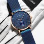 Blue Rose Blue_Mens Watches  Luxury Sports Quartz Clock Male WristWatch Waterproof