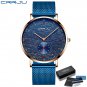 Rose Blue BOX_Mens Watches  Luxury Sports Quartz Clock Male WristWatch Waterproof
