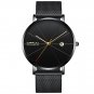 BBG_Men Watch Ultra Thin Mesh Steel Wristwatch with Date Sport Waterproof