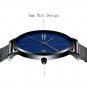 rose blue_Men Watch Ultra Thin Mesh Steel Wristwatch with Date Sport Waterproof