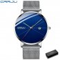 SB box_Men Watch Ultra Thin Mesh Steel Wristwatch with Date Sport Waterproof