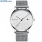 SW_Men Watch Ultra Thin Mesh Steel Wristwatch with Date Sport Waterproof