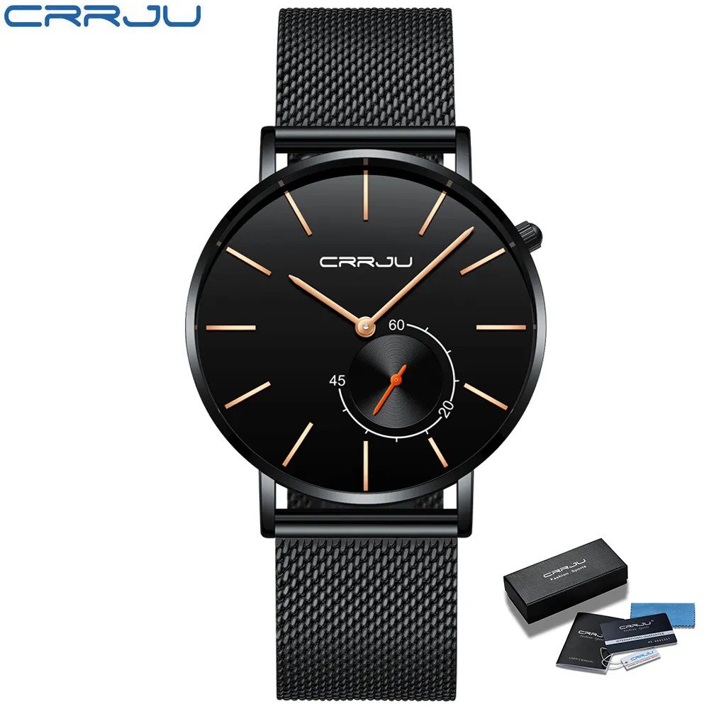 BBG box_Men Watches Ultra-thin Quartz Clock WristWatch Waterproof