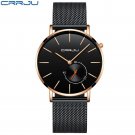 black gold black_Men Watches Ultra-thin Quartz Clock WristWatch Waterproof