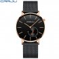 black gold black_Men Watches Quartz Clock Ultra-thin WristWatch Waterproof