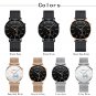 rose gold white_Men Watches Quartz Clock Ultra-thin WristWatch Waterproof