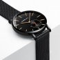 rose gold white_Men Watches Quartz Clock Ultra-thin WristWatch Waterproof