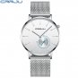silver white_Men Watches Quartz Clock Ultra-thin WristWatch Waterproof