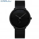 black black_Black Slim Watch Women Men Watch Luxury Elegant Dress Watches Unisex Ultra Thin Wristwat