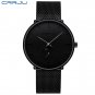 black black_Black Slim Watch Women Men Watch Luxury Elegant Dress Watches Unisex Ultra Thin Wristwat