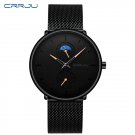 B-YELLOW_Black Slim Watch Women Men Watch Luxury Elegant Dress Watches Unisex Ultra Thin Wristwatch 