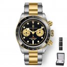 Gold Box_2023    Panda Retro Dial Mens Watches Top Brand Luxury Sports Chronograph Men Quartz Wristw