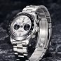 Gold Box_2023 Panda Retro Dial Mens Watches Top Brand Luxury Sports Chronograph Men Quartz Wristw