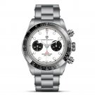 White_2023    Panda Retro Dial Mens Watches Top Brand Luxury Sports Chronograph Men Quartz Wristwatc