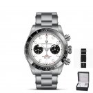 White Box_2023    Panda Retro Dial Mens Watches Top Brand Luxury Sports Chronograph Men Quartz Wrist