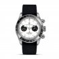 White Nylon_2023    Panda Retro Dial Mens Watches Top Brand Luxury Sports Chronograph Men Quartz Wri
