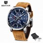 Silver Blue_Watches Men Luxury Brand Quartz Watch Fashion Chronograph Watch     Sport Clock Male Hou